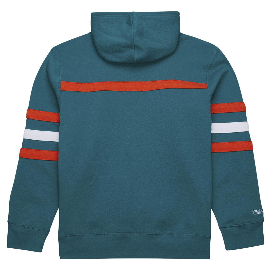 Miami Dolphins Vintage Logo Head Coach Fleece Pullover Hoodie - Aqua Hoodies