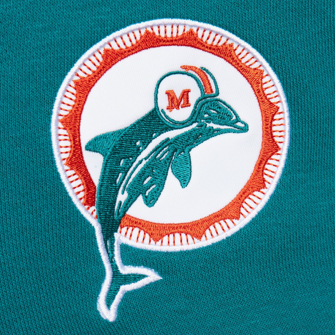 Miami Dolphins Vintage Logo Head Coach Fleece Pullover Hoodie - Aqua Hoodies