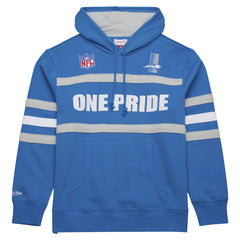 Detroit Lions Vintage Logo Head Coach Fleece Pullover Hoodie - Blue Hoodies
