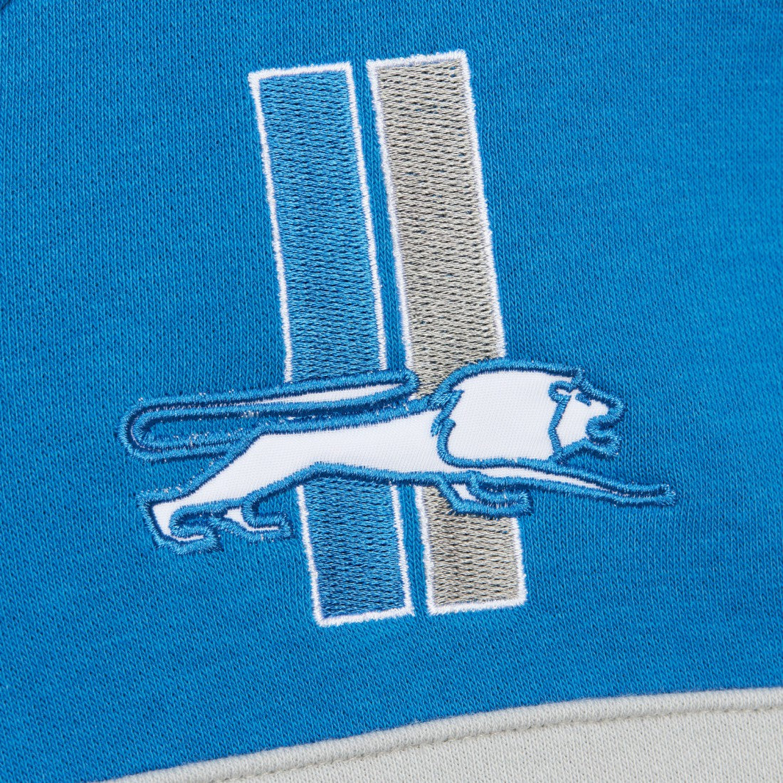 Detroit Lions Vintage Logo Head Coach Fleece Pullover Hoodie - Blue Hoodies
