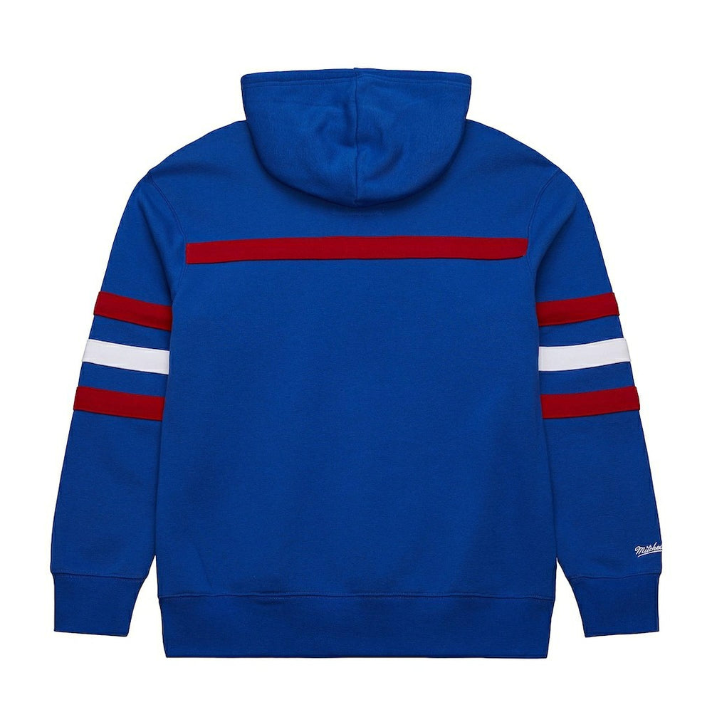 New England Patriots Vintage Logo Head Coach Fleece Pullover Hoodie - Royal Hoodies