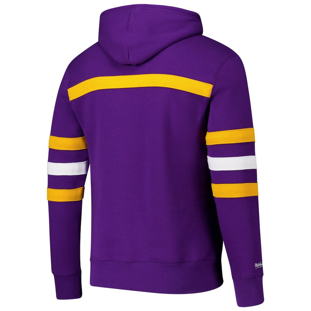 Minnesota Vikings Vintage Logo Head Coach Fleece Pullover Hoodie - Purple Hoodies