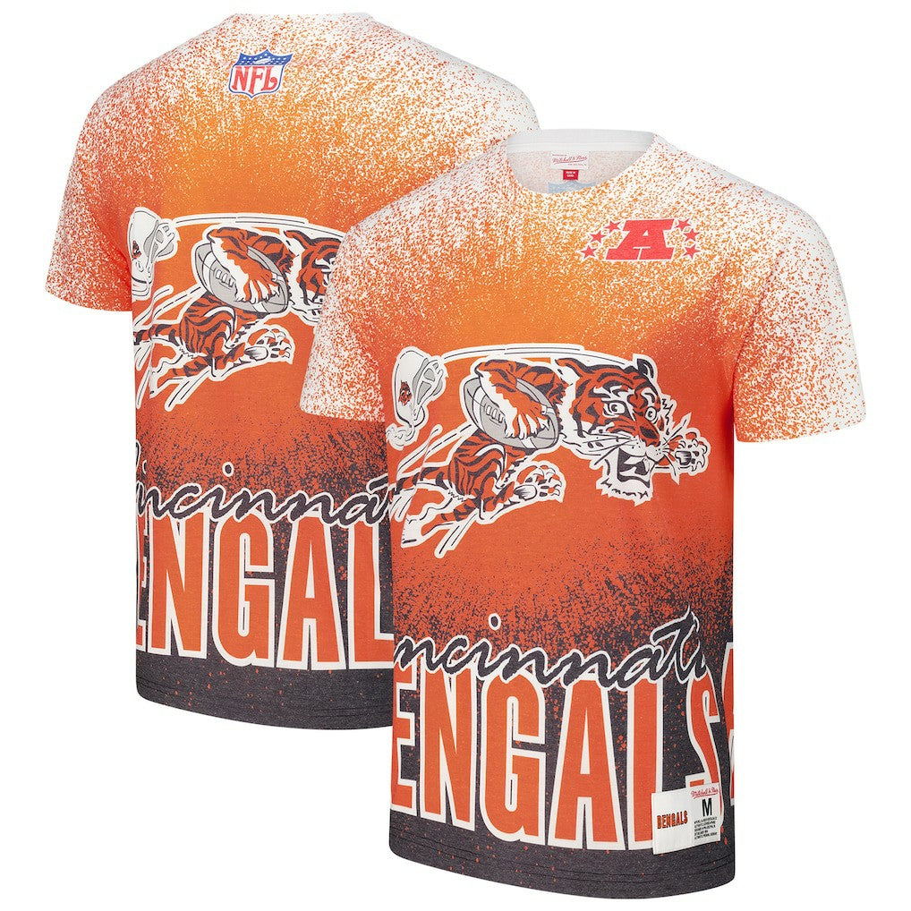 Cincinnati Bengals Team Burst Vintage Logo T-Shirt - White T-shirts