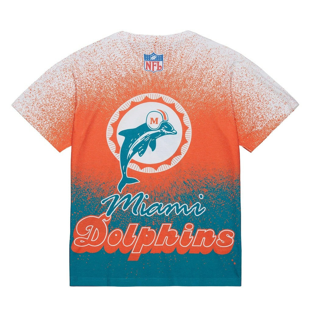 Miami Dolphins Team Burst Vintage Logo T-Shirt - White T-shirts