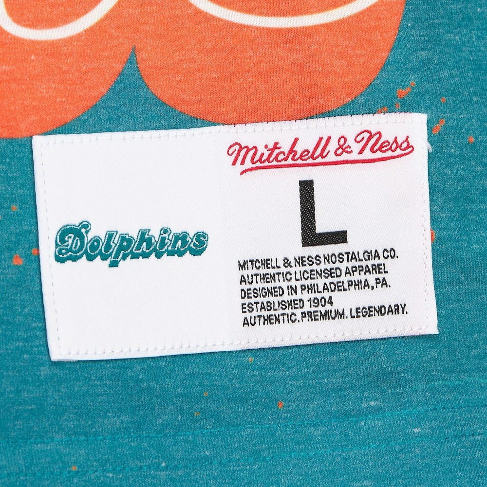 Miami Dolphins Team Burst Vintage Logo T-Shirt - White T-shirts