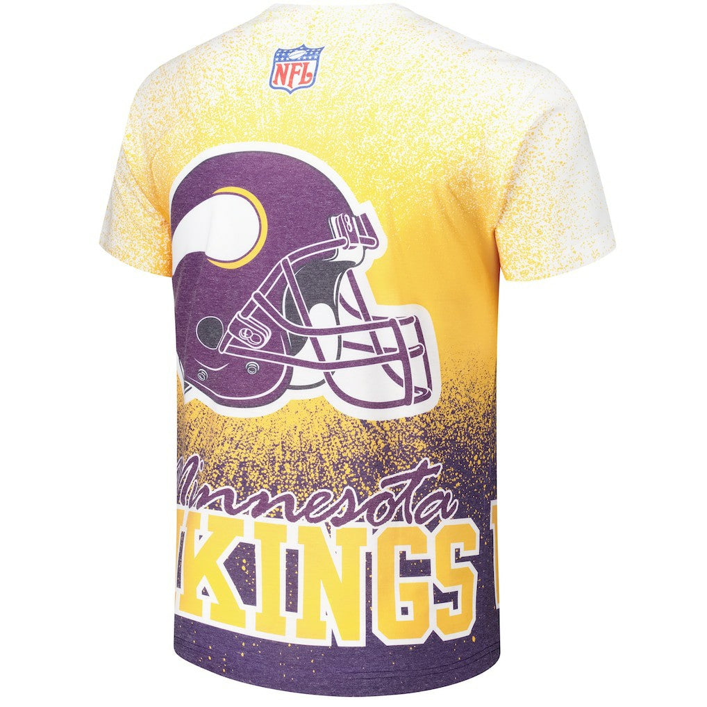 Minnesota Vikings Team Burst Vintage Logo T-Shirt - White T-shirts