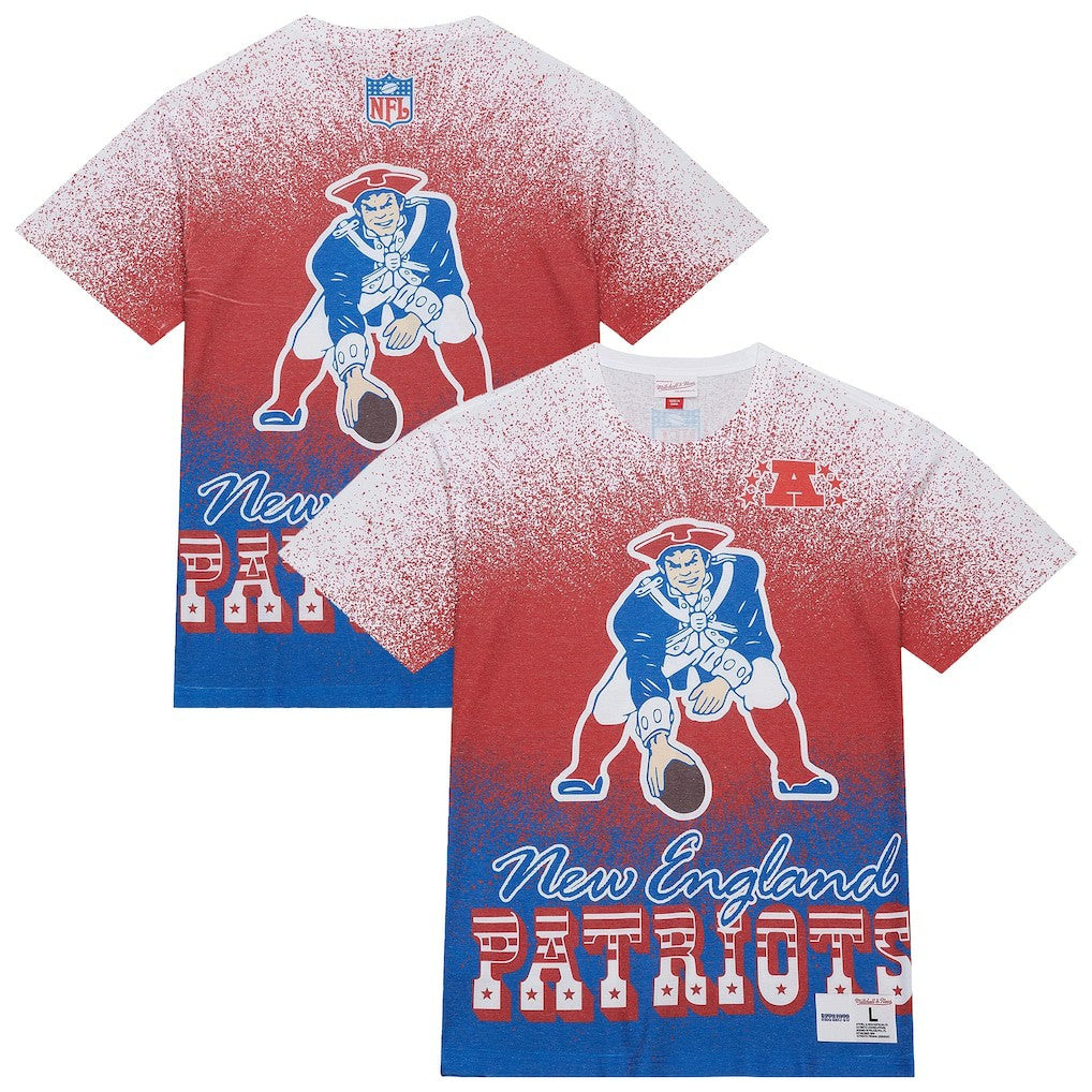 New England Patriots Team Burst Vintage Logo T-Shirt - White T-shirts