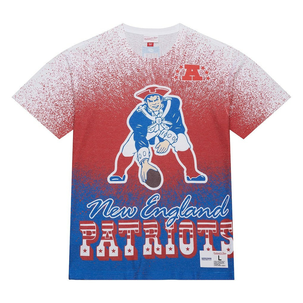 New England Patriots Team Burst Vintage Logo T-Shirt - White T-shirts