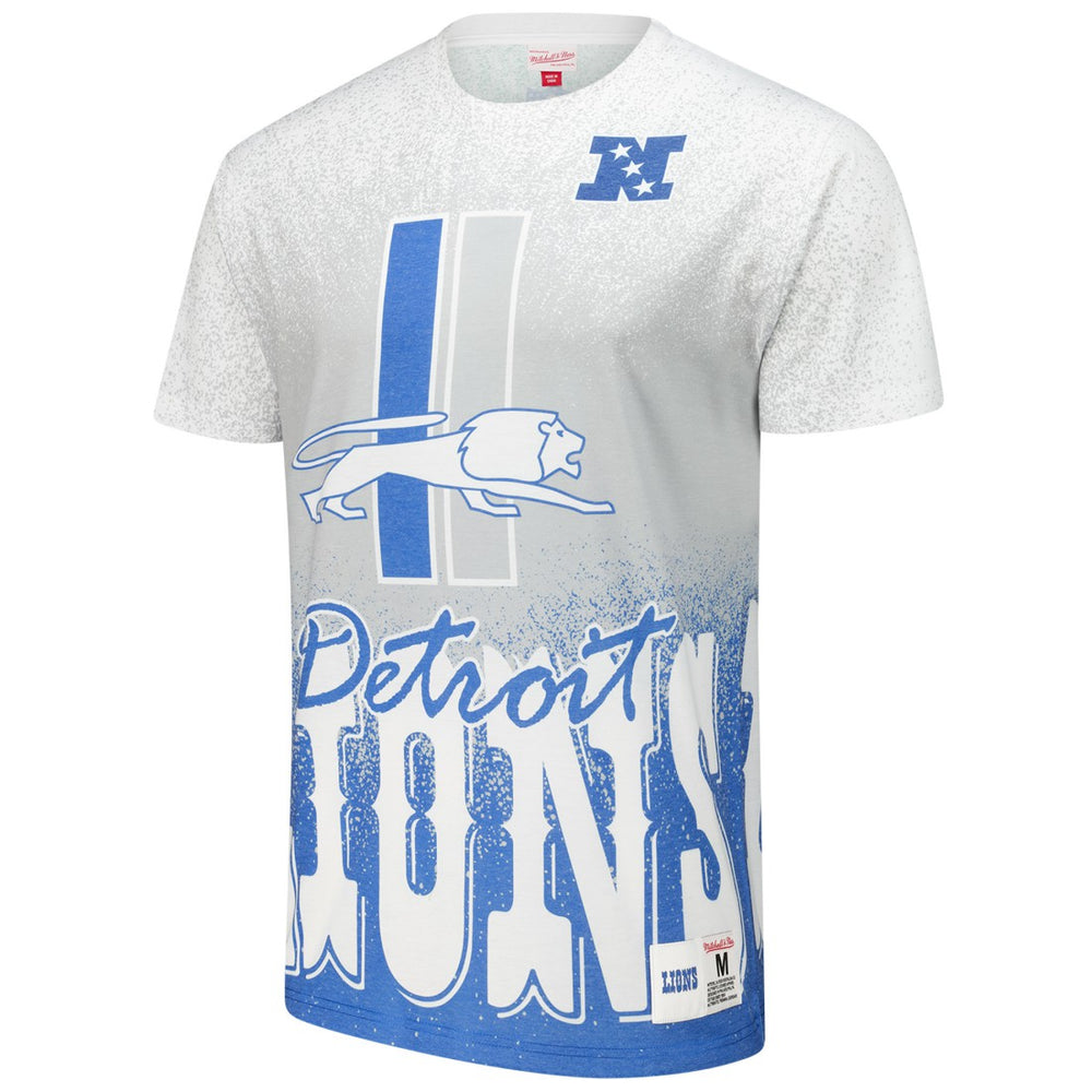 Detroit Lions Team Burst Vintage Logo T-Shirt - White T-shirts