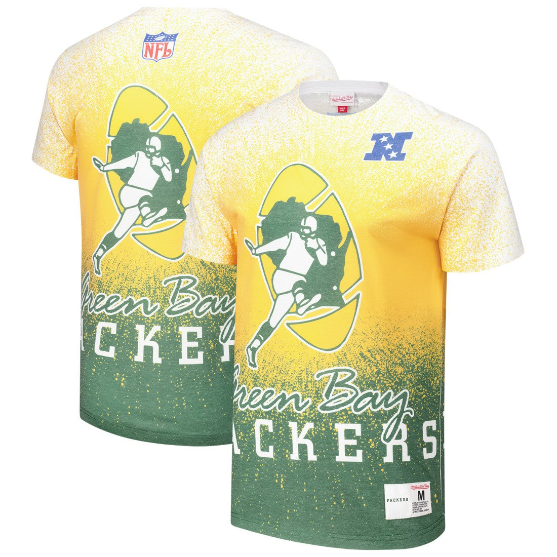 Green Bay Packers Team Burst Vintage Logo T-Shirt - White T-shirts