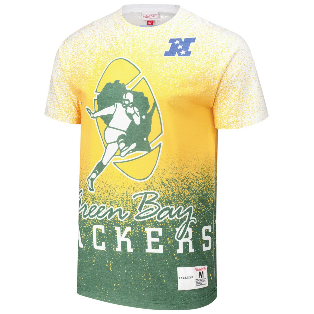 Green Bay Packers Team Burst Vintage Logo T-Shirt - White T-shirts
