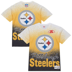 Pittsburgh Steelers Team Burst Vintage Logo T-Shirt - White T-shirts