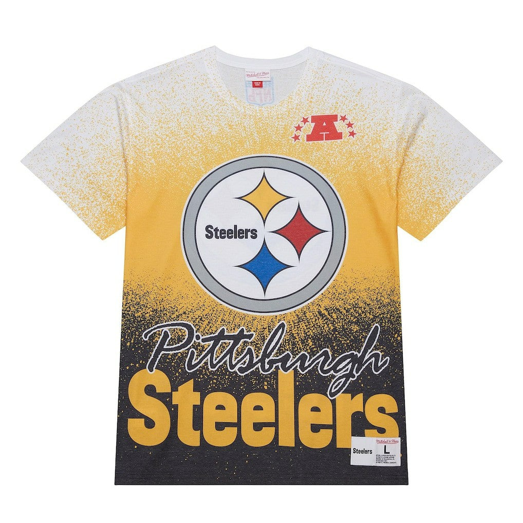 Pittsburgh Steelers Team Burst Vintage Logo T-Shirt - White T-shirts