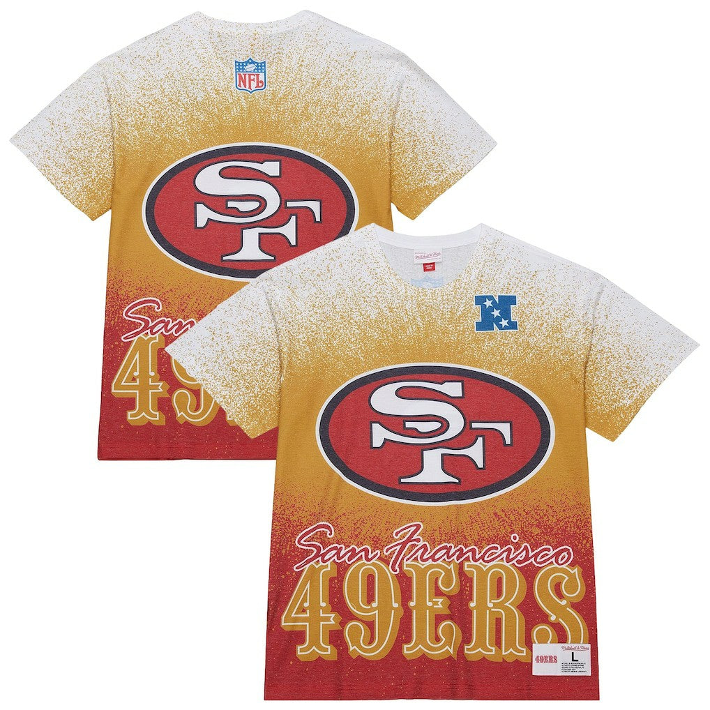 San Francisco 49ers Team Burst Vintage Logo T-Shirt - White T-shirts