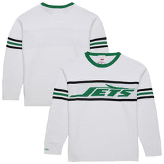 New York Jets Throwback 1984 Pullover Sweater - White Pullover