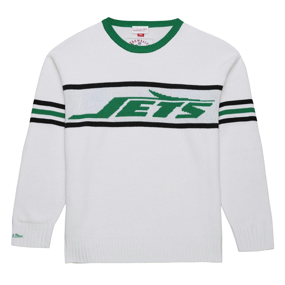New York Jets Throwback 1984 Pullover Sweater - White Pullover