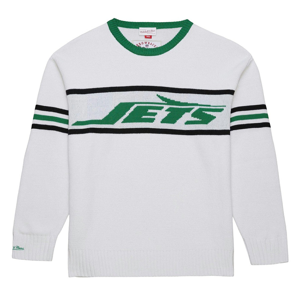 New York Jets Throwback 1984 Pullover Sweater - White Pullover
