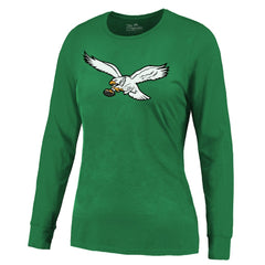 Saquon Barkley Philadelphia Eagles Majestic Threads Women's Name & Number Long Sleeve T-Shirt - Midnight Green T-shirts