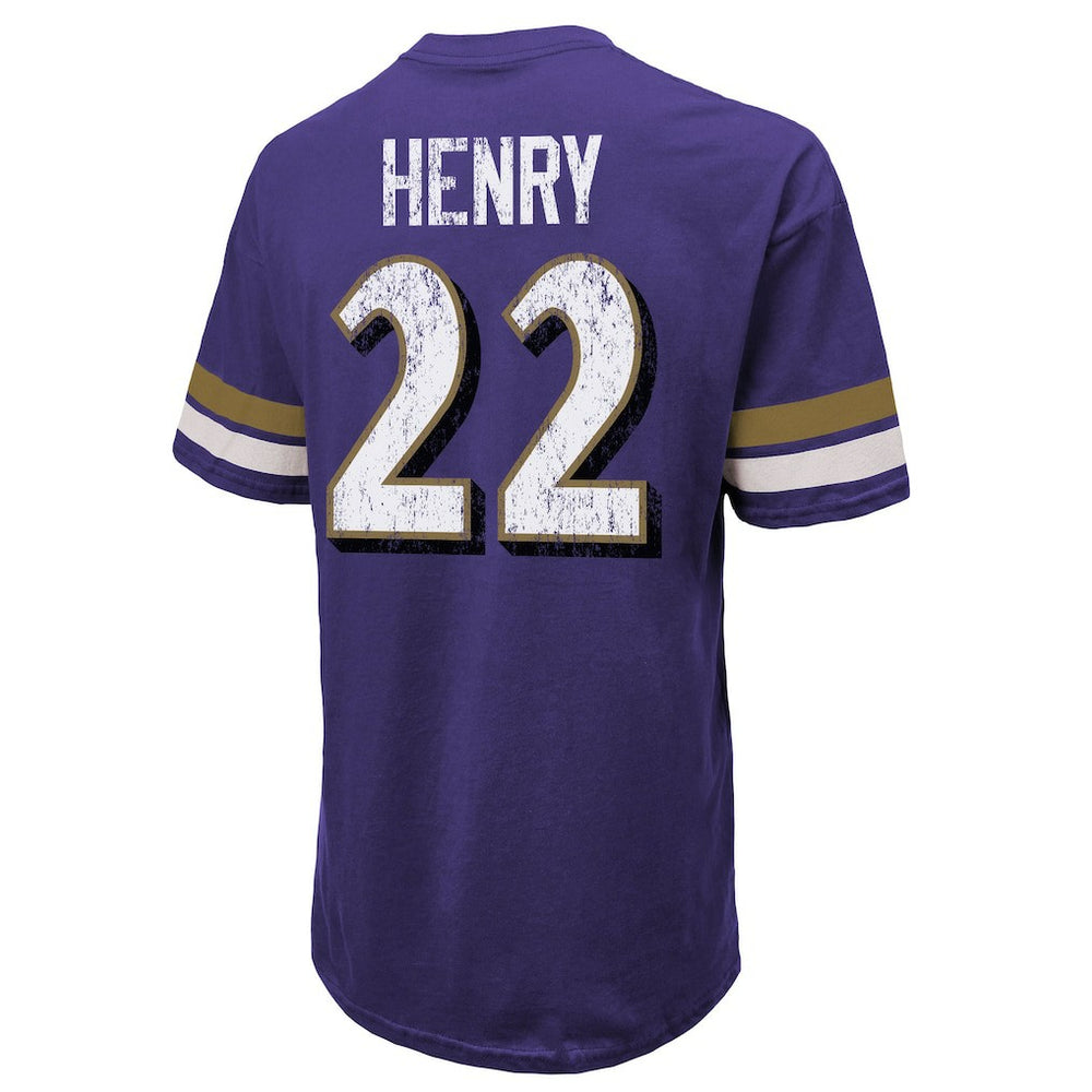 Derrick Henry Baltimore Ravens Majestic Threads Name & Number Oversized T-Shirt - Purple T-shirts