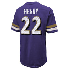 Derrick Henry Baltimore Ravens Majestic Threads Name & Number Oversized T-Shirt - Purple T-shirts