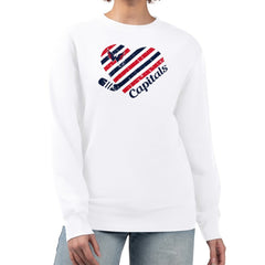 Washington Capitals G-III 4Her by Carl Banks Women's Heart Graphic Pullover Sweatshirt - White | US 201411304