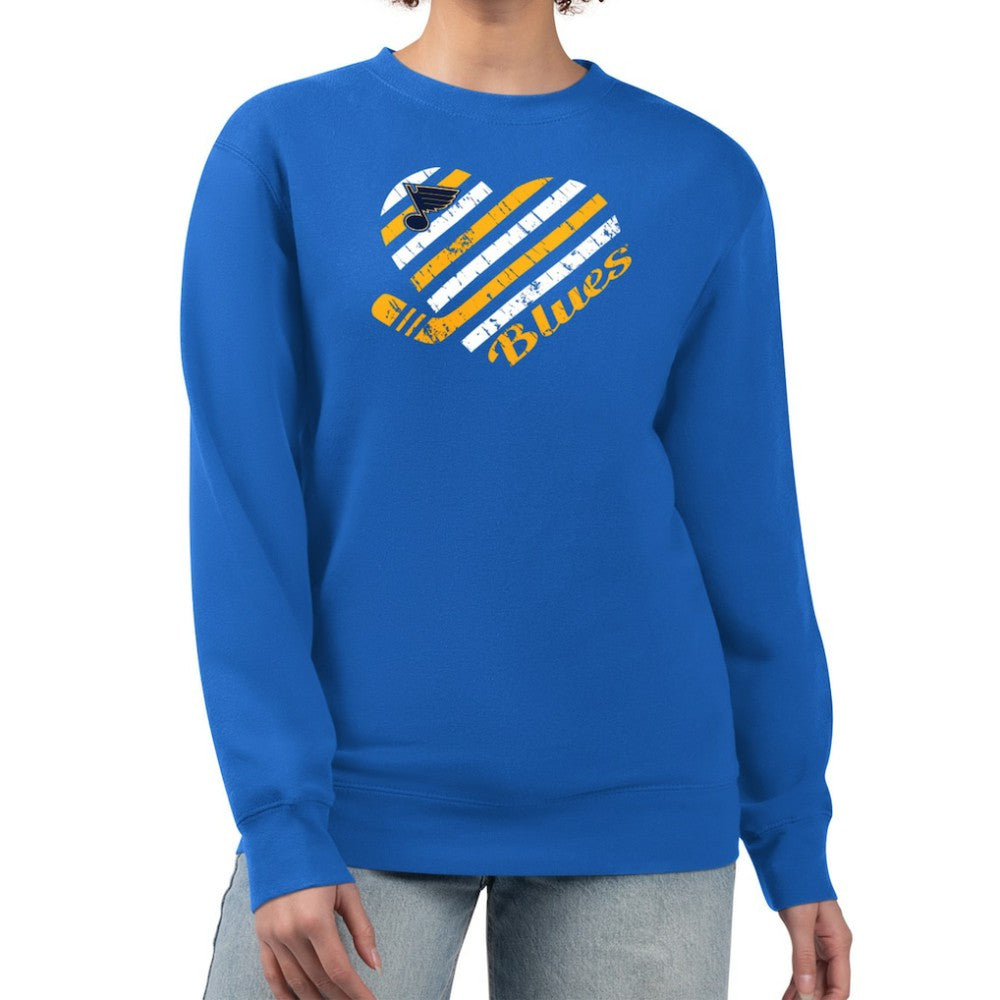 St. Louis Blues G-III 4Her by Carl Banks Women's Heart Graphic Pullover Sweatshirt - Blue | US 201411307