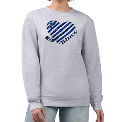 St. Louis Blues G-III 4Her by Carl Banks Women's Heart Graphic Pullover Sweatshirt - Heather Gray | US 201411309