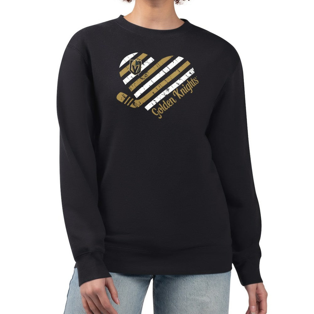 Vegas Golden Knights G-III 4Her by Carl Banks Women's Heart Graphic Pullover Sweatshirt - Black | US 201411337
