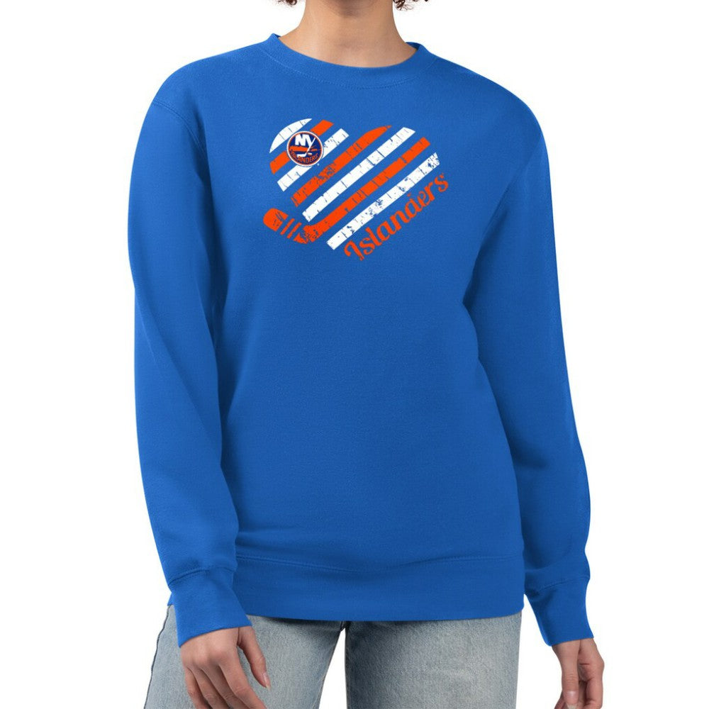 New York Islanders G-III 4Her by Carl Banks Women's Heart Graphic Pullover Sweatshirt - Royal | US 201411347