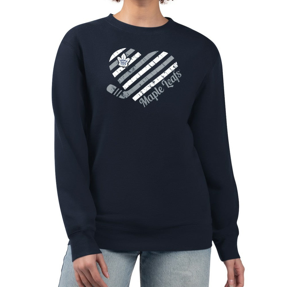 Toronto Maple Leafs G-III 4Her by Carl Banks Women's Heart Graphic Pullover Sweatshirt - Navy | US 201411349