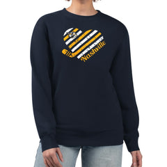 Nashville Predators G-III 4Her by Carl Banks Women's Heart Graphic Pullover Sweatshirt - Navy | US 201411398