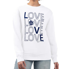 Toronto Maple Leafs G-III 4Her by Carl Banks Women's Lots Of Love Team Logo Graphic Pullover Sweatshirt - White | US 201411511