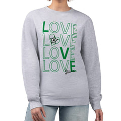 Dallas Stars G-III 4Her by Carl Banks Women's Lots Of Love Team Logo Graphic Pullover Sweatshirt - Heather Gray | US 201411525