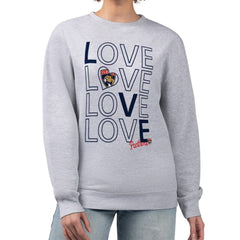 Florida Panthers G-III 4Her by Carl Banks Women's Lots Of Love Team Logo Graphic Pullover Sweatshirt - Heather Gray | US 201411528