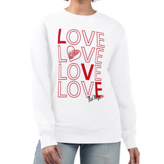 Detroit Red Wings G-III 4Her by Carl Banks Women's Lots Of Love Team Logo Graphic Pullover Sweatshirt - White | US 201411539