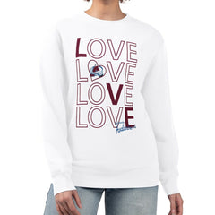 Colorado Avalanche G-III 4Her by Carl Banks Women's Lots Of Love Team Logo Graphic Pullover Sweatshirt - White | US 201411540