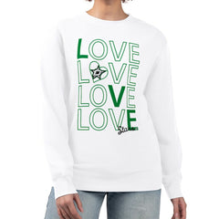 Dallas Stars G-III 4Her by Carl Banks Women's Lots Of Love Team Logo Graphic Pullover Sweatshirt - White | US 201411542