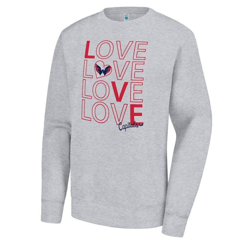 Washington Capitals G-III 4Her by Carl Banks Women's Lots Of Love Team Logo Graphic Pullover Sweatshirt - Heather Gray | US 201411560