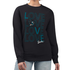 San Jose Sharks G-III 4Her by Carl Banks Women's Lots Of Love Team Logo Graphic Pullover Sweatshirt - Black | US 201411570