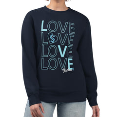 Seattle Kraken G-III 4Her by Carl Banks Women's Lots Of Love Team Logo Graphic Pullover Sweatshirt - Deep Sea Blue | US 201411575