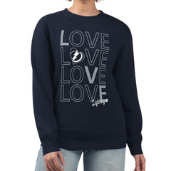 Tampa Bay Lightning G-III 4Her by Carl Banks Women's Lots Of Love Team Logo Graphic Pullover Sweatshirt - Navy | US 201411583