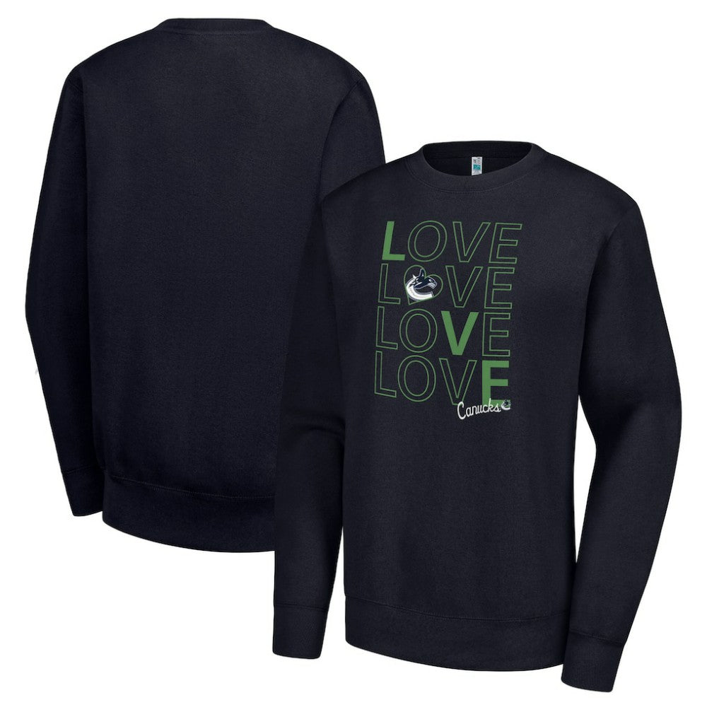 Vancouver Canucks G-III 4Her by Carl Banks Women's Lots Of Love Team Logo Graphic Pullover Sweatshirt - Navy | US 201411586