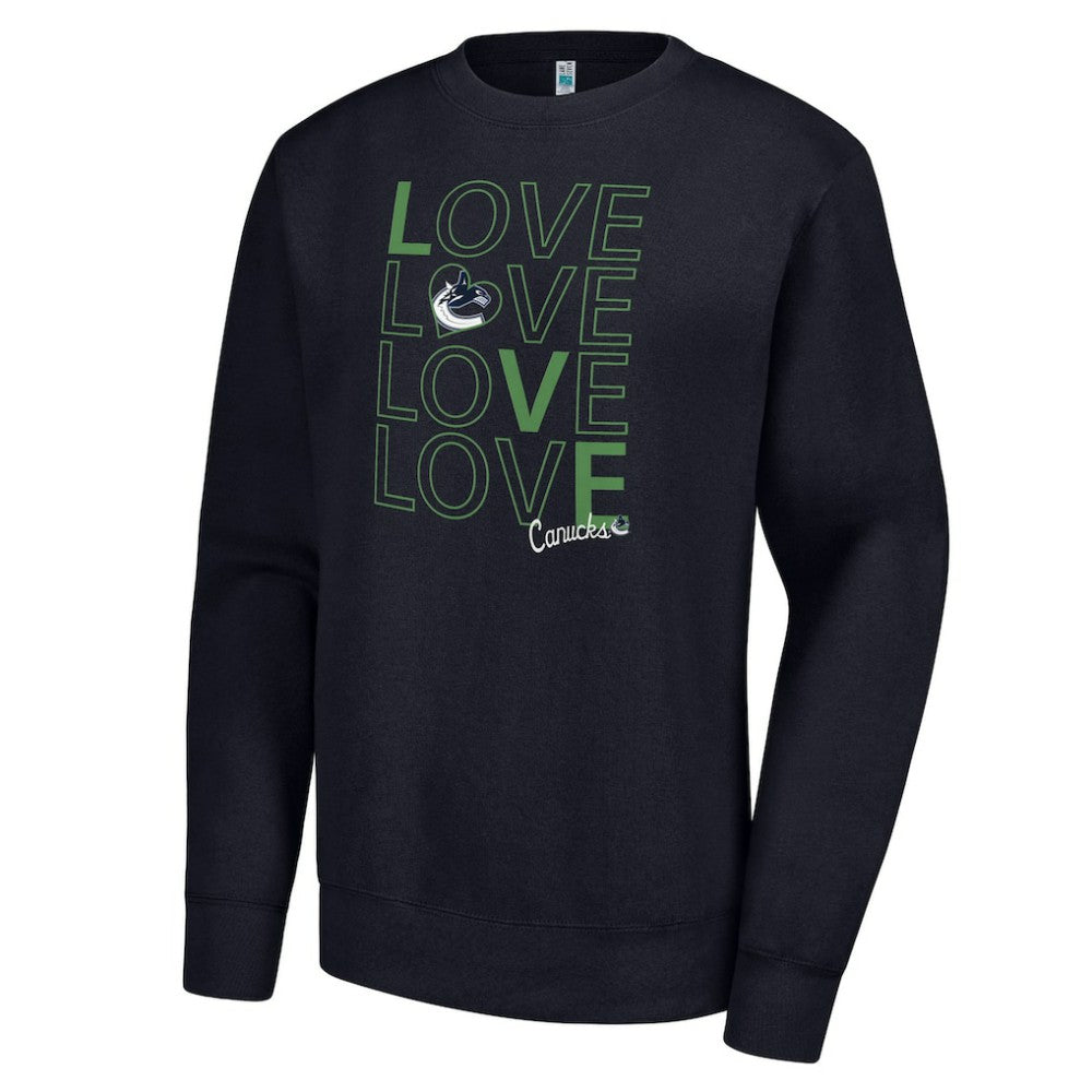 Vancouver Canucks G-III 4Her by Carl Banks Women's Lots Of Love Team Logo Graphic Pullover Sweatshirt - Navy | US 201411586