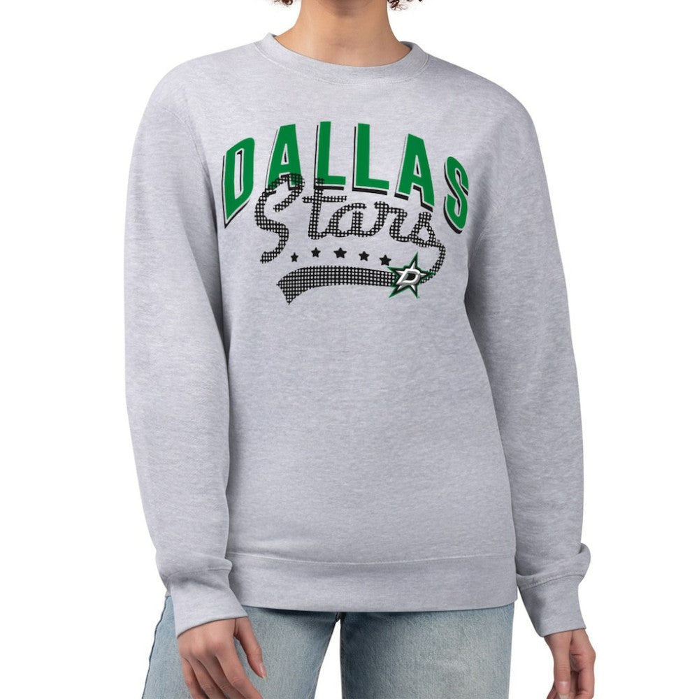 Dallas Stars G-III 4Her by Carl Banks Women's Filigree Team Graphic Fleece Pullover Sweatshirt - Heather Gray | US 201411608