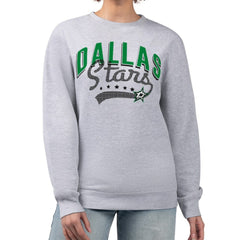Dallas Stars G-III 4Her by Carl Banks Women's Filigree Team Graphic Fleece Pullover Sweatshirt - Heather Gray | US 201411608