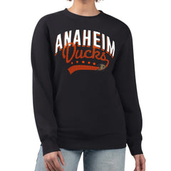 Anaheim Ducks G-III 4Her by Carl Banks Women's Filigree Team Graphic Fleece Pullover Sweatshirt - Black | US 201411637