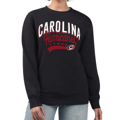 Carolina Hurricanes G-III 4Her by Carl Banks Women's Filigree Team Graphic Fleece Pullover Sweatshirt - Black | US 201411648