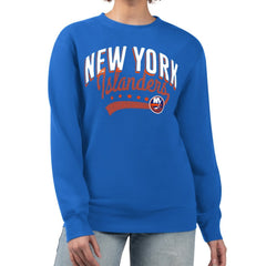 New York Islanders G-III 4Her by Carl Banks Women's Filigree Team Graphic Fleece Pullover Sweatshirt - Royal | US 201411651