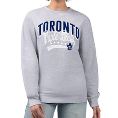 Toronto Maple Leafs G-III 4Her by Carl Banks Women's Filigree Team Graphic Fleece Pullover Sweatshirt - Heather Gray | US 201411654