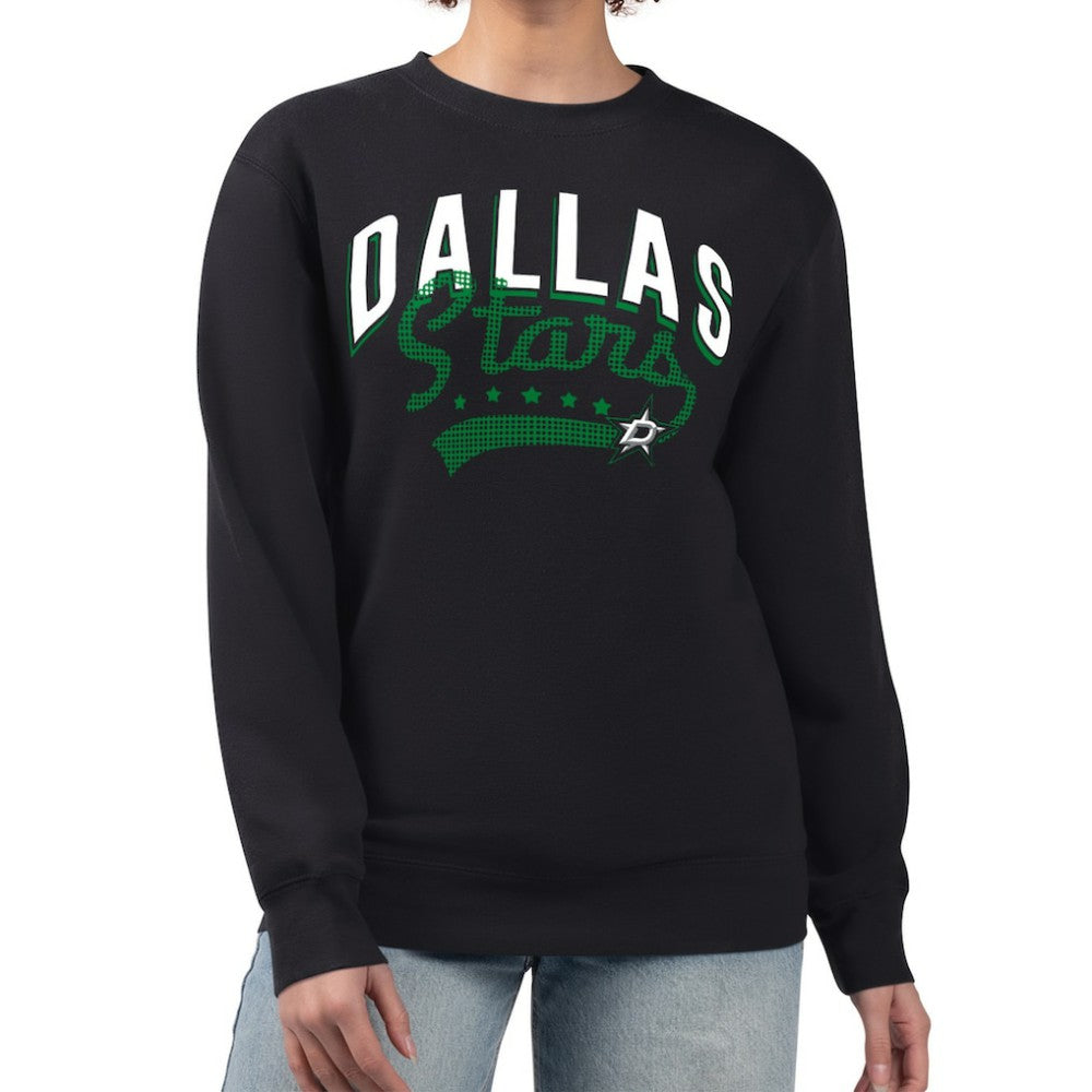 Dallas Stars G-III 4Her by Carl Banks Women's Filigree Team Graphic Fleece Pullover Sweatshirt - Black | US 201411664